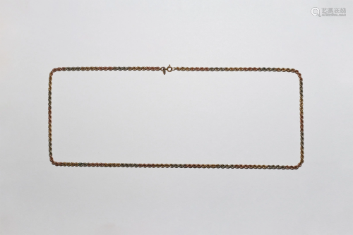 Vintage Gold Rope Chain Necklace