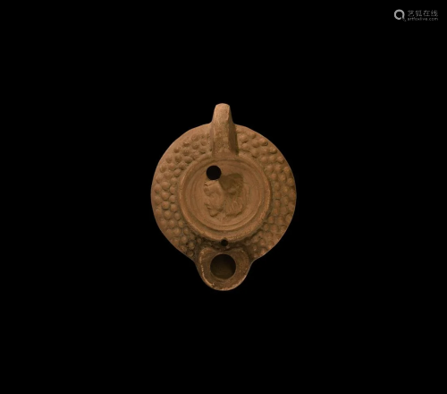 Grand Tour Roman Oil Lamp with Hercules