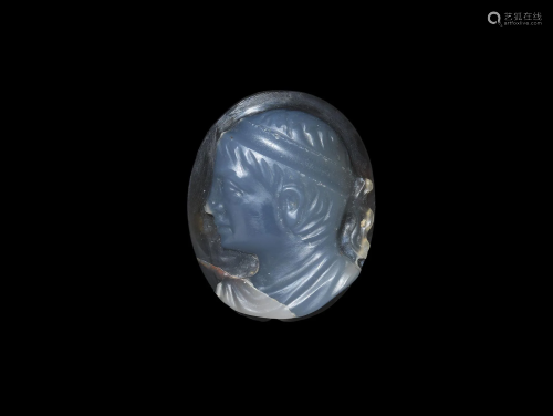 Roman Style Chalcedony Portrait Cameo