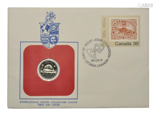 Canada - 1982 - Stamp and 5 Cent First Da…