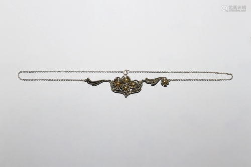Vintage Jewelled Flower Necklace