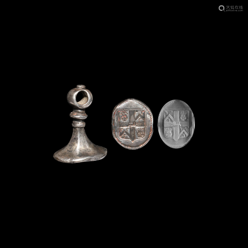 Post Medieval Silver Armorial Seal