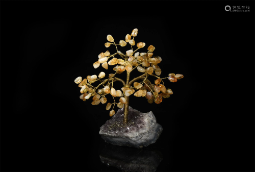 Citrine Mineral Gem Tree