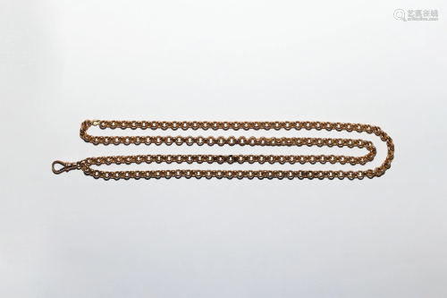 Vintage Heavy Gold Watch Chain Necklace