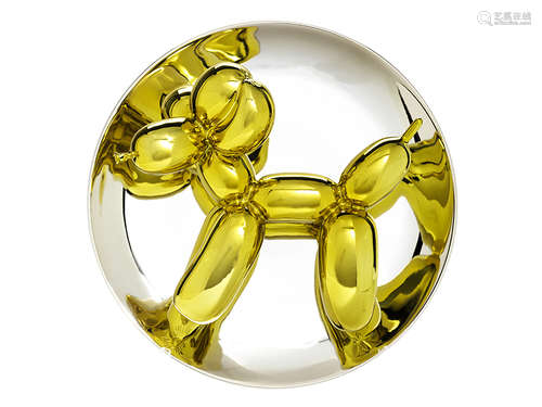 Jeff Koons, geb. 1955 York/ Pennsylvania BALLOON DOG, YELLOW Porzellan mit Chromschicht, Skulptur