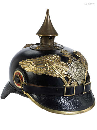 Preußische Pickelhaube Preußen, Anfang 20. Jahrhundert. Frontseitiges Adleremblem mit zentraler