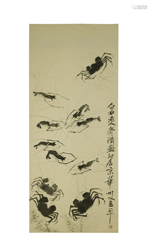 INK ON PAPER,CRABS AND SHRIMPS