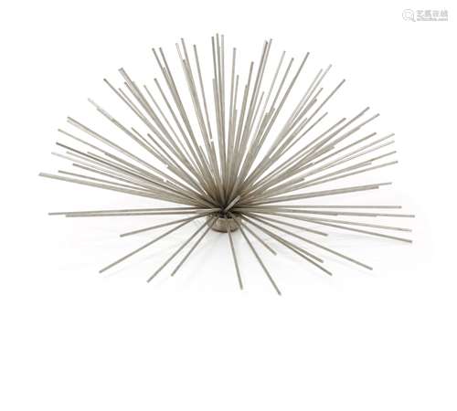 American, a 'Pom-Pom' steel wall sculpture c.1980 With welded steel rod construction 17cm highPlease