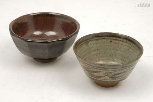 Helen Pincombe (1908-2004), a stoneware bowl c.1960, impressed seal to side decorated with iron