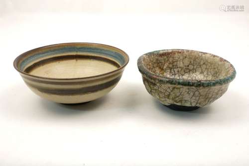 Bernard Forrester (1908-1990), a stoneware bowl c.1970, painted mark to base A stoneware bowl of