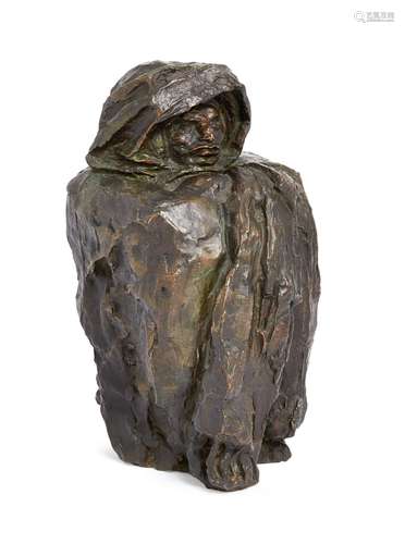 After Emile-Antoine Bourdelle, French, 1861-1929;'Marocain Assis'; bronze, inscribed '© BY