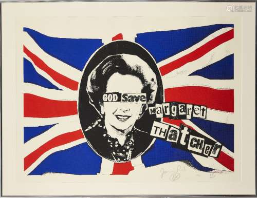 Billy Childish and Jamie Reid, British b.1959 and b.1947- God Save Margaret Thatcher, 2015;