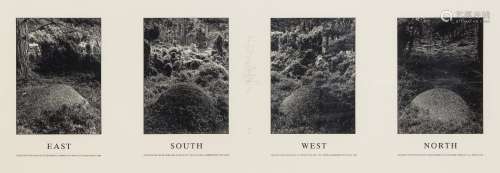 Hamish Fulton, British b.1946- East South West North, 1989; photogravure on wove, signed and