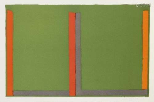 John Hoyland RA, British 1934-2011- Large Green Swiss, 1968; lithograph in colours on wove,