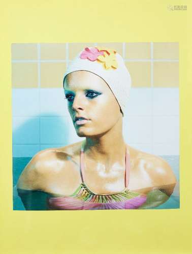 Miles Aldridge, British b.1964- Bather #2, 2015; photolithograph with screenprint in colours on