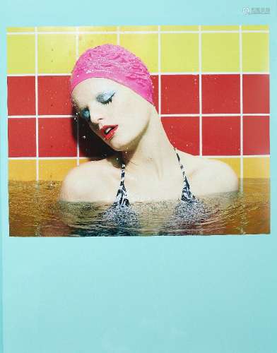 Miles Aldridge, British b.1964- Bather #3, 2015; photolithograph with screenprint in colours on