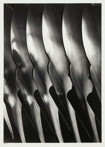 Margaret Bourke-White, American 1904-1971- Plow Blades, Oliver Chilled Plow Co., 1930; silver
