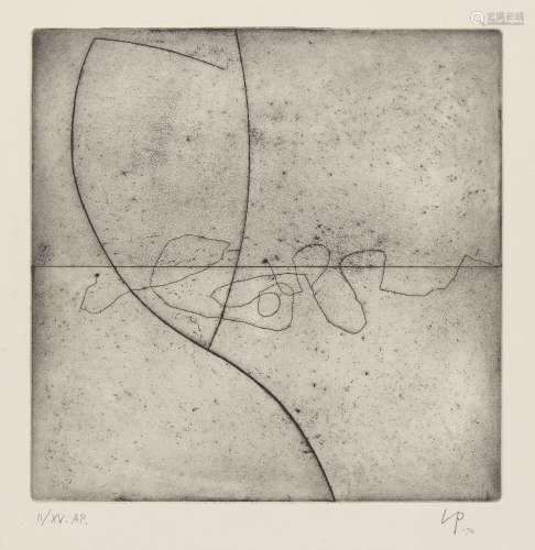 Victor Pasmore CH CBE, British 1908-1998- Untitled, 1972; etching with aquatint on wove, signed,