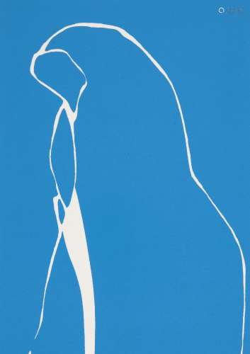 Gary Hume RA, British b.1962- Blue Nun, 2016; screenprint in colours on wove, signed, dated,