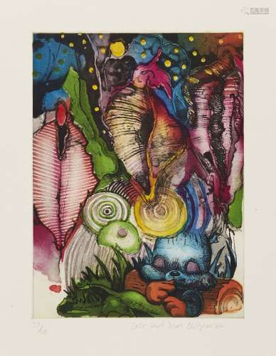 Jake & Dinos Chapman, British b.1966 & 1962- Untitled, 2012; etching and aquatint in colours on