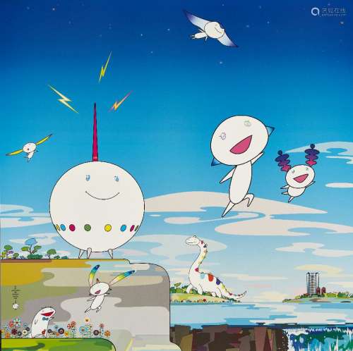 Takashi Murakami, Japanese b.1962- Planet 66, 2004; offset lithograph in colours on wove, signed and
