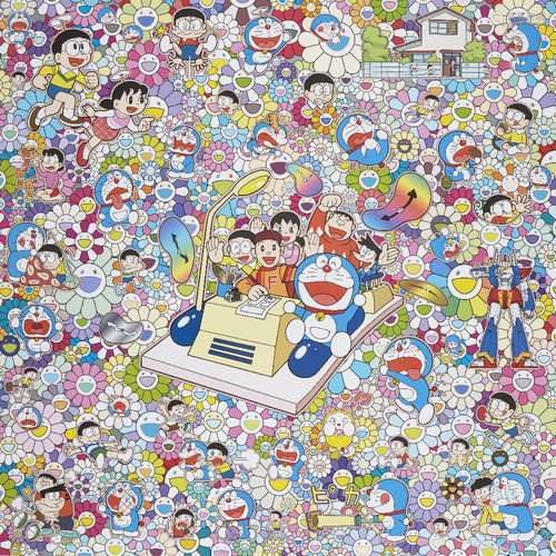 Takashi Murakami, Japanese b.1962- On an Endless Journey on a Time Machin with the Author Fujiko