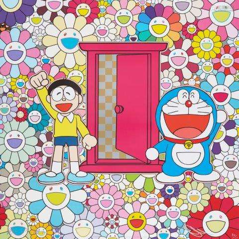 Takashi Murakami, Japanese b.1962- We Came to the Field of Flowers Through Anywhere Door (Dokodemo