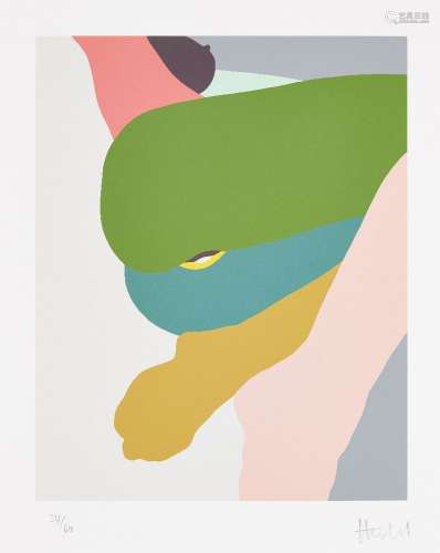 Helen Beard, British b.1971- Syntribate, 2019; screenprint in colours on Somerset wove, signed and