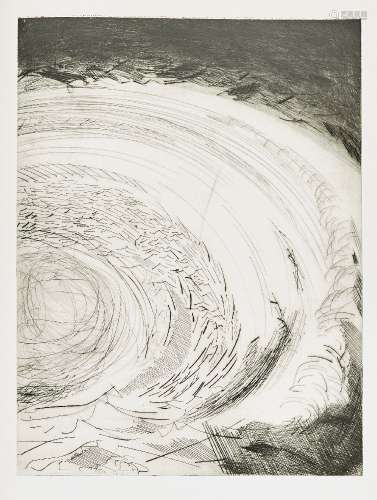 Geoff MacEwan, Scottish b.1943- Maelstrom, 1989; the complete portfolio of eight drypoint etchings