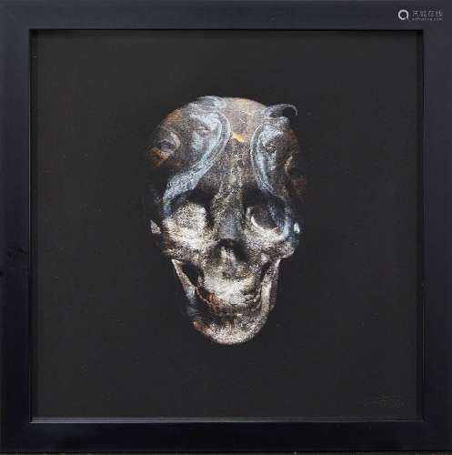 Magnus Gjoen, British 20th century- Untitled (Skull), 2014; giclee print in colours on wove,