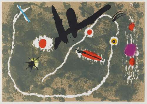 Joan Miró, Spanish 1893-1983- Plate 8 from Le Lézard aux Plumes d'Or [Maeght 806], 1971;