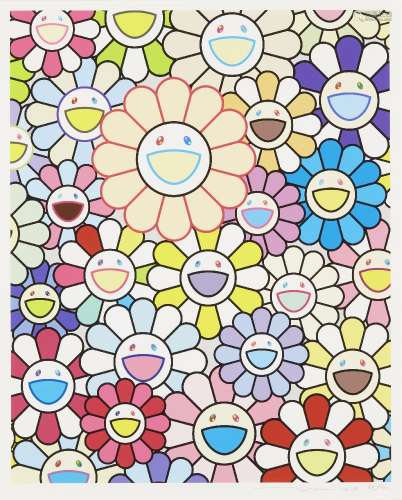 Takashi Murakami, Japanese b.1962- Flowers of Hope, 2020; lithograph in colours on wove, signed,