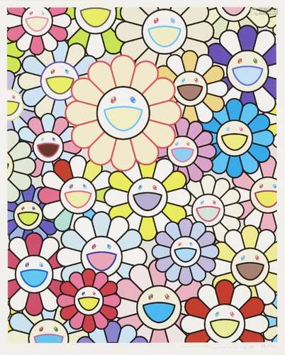 Takashi Murakami, Japanese b.1962- Flowers of Hope, 2020; lithograph in colours on wove, signed,