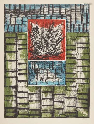 Jimmy Ernst, American/German 1920-1984- Terra Incognita 2, c. 1970s; lithograph in colours on