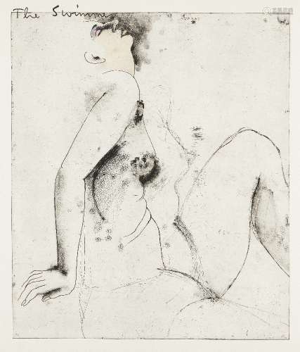 Jim Dine, American b.1935- The Swimmer, A Nurse and A Fancy Lady, 1976; three etchings with aquatint