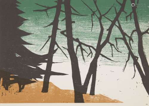 Jacob Pins, Israeli 1917-2005- Pins Woodcuts, 1972; the complete portfolio of ten woodcuts in