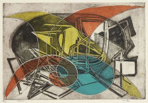 Nina Negri, Argentinean 1909-1981- Capricorne, c.1950; etching in colours on wove, signed, titled