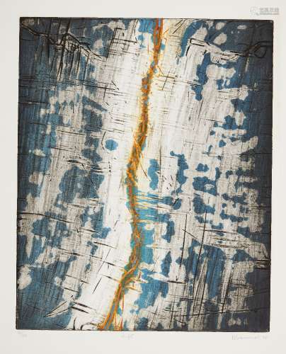 Hector Saunier, Argentinean b. 1936- Rift, 1978; engraving in colours on wove, signed, dated, titled