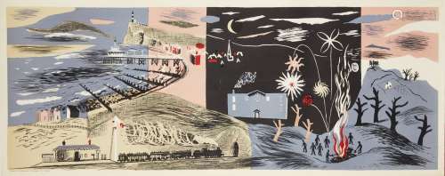 John Piper CH, British 1903-1992- Nursery Frieze II [Levinson 8], 1936; lithograph in colours on