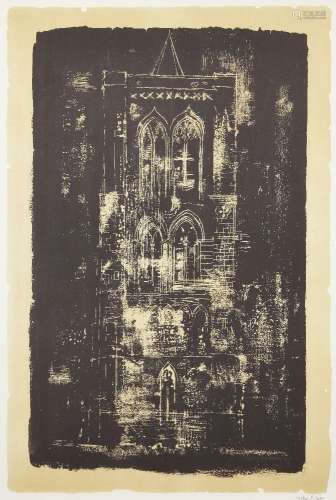 John Piper CH, British 1903-1992- Gedney Lincolnshire [Levinson 139], 1964; lithograph in colours on