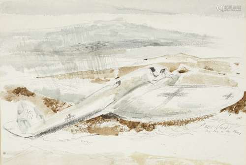 Paul Nash, British 1889-1946- The Raider on the Moors, 1940; lithograph in colours on wove,