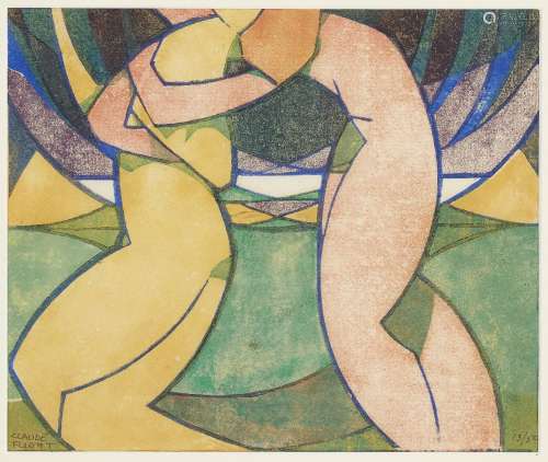 Claude Flight, British 1881-1955 Spring [Coppel CF 16], 1926; linocut in colours on laid, signed and