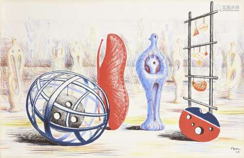 Henry Moore OM CH FBA, British 1898-1986- Sculptural Objects, 1949; lithograph in colours on wove,