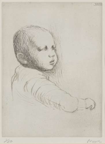 Henry Moore OM CH FBA, British 1898-1986- Child Study [Cramer 498], 1979; etching on wove, signed