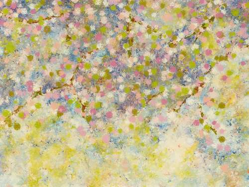 Alex Echo, American b. 1958- The Energy of Spring; oil on board, signed and titled on the reverse,
