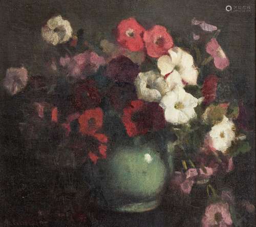 Aileen Rose Dent, Australian 1890-1979- Flowers; oil on canvas, signed lower left, 52 x 56cm