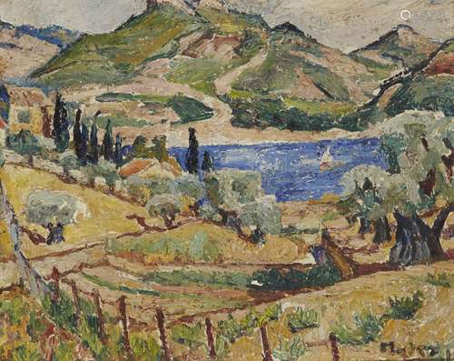 Maria-Mela Muter, French-Polish, 1876 - 1967- Landschaft; oil on board, signed lower right, 33 x