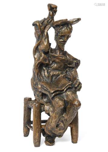 Salvador Dali, Spanish 1904-1989- Don Quixote, assis; bronze, signed with foundry stamp, and