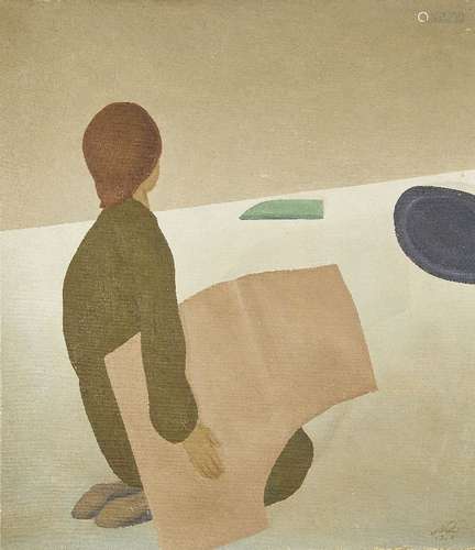 Albert Reuss, Austrian/British 1889 -1975, Untitled, figure, 1958; oil on canvas, signed and dated