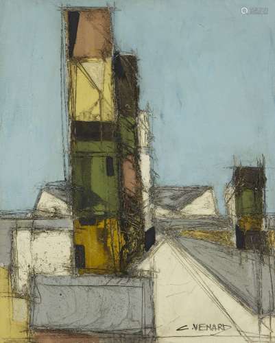 Claude Venard, French, 1913 1999- Bretagne, 1956; oil on canvas, signed, lower right; titled and